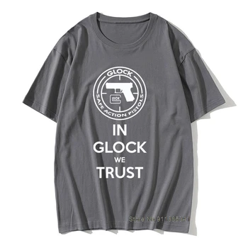 Glock Handgun Футболка С Логотипом США, Мужские Топы, Повседневная Хлопковая Футболка С Круглым Вырезом И Коротким Рукавом, Летние Топы, Camisetas Hombre