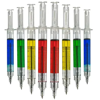 40шт Шариковая ручка для инъекций, подарок доктору Медсестре, Жидкая ручка, Цветные шприц-ручки Оптом