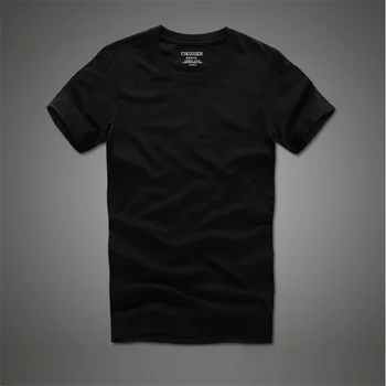 B2596 хлопковая однотонная футболка мужская camiseta с коротким рукавом