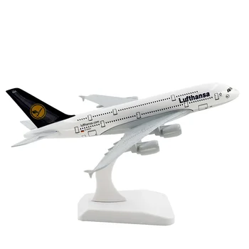 20 см Самолет Airbus A380 Германия Lufthansa Сплав Модель Самолета Игрушки Для Детей Подарок для Коллекции Украшений
