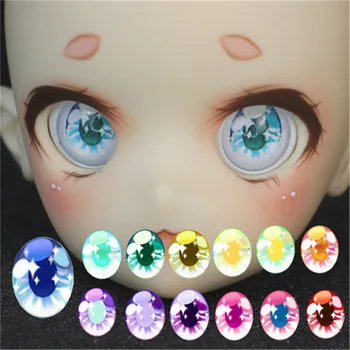 Глаза куклы BJD подходят для женской куклы размером 12 мм 14 мм 16 мм, розовые, с постепенным зрачком цвета звезды, мультяшные аксессуары для глаз
