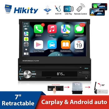 Hikity 1DIN Carplay Стерео Радио 7 