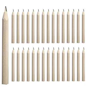 300шт 3,5-дюймовый деревянный карандаш, карандаш для начинающих, канцелярские принадлежности для студентов, шестиугольный