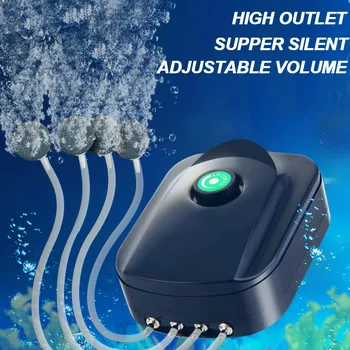 Высококачественный бесшумный регулируемый воздушный насос для аквариума, кислородный воздушный насос для аквариума, 8 Вт, 12 Вт, прочный корпус, 220 ~ 240 В, управление воздушным переключателем