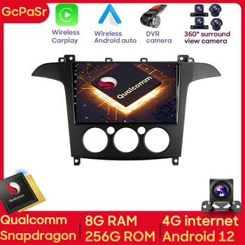 Автомобильный Мультимедийный Видеоплеер Qualcomm Snapdragon Android Auto Для Ford S -MAX SMAX 1 2006-2010 Навигация GPS Экран Авторадио