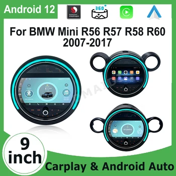 Радиоэкран Android 12, DVD, мультимедийный плеер, автомобильная стереосистема для BMW Mini Cooper R56 R57 R58 R60 2007-2017 GPS-навигация Carplay 4G