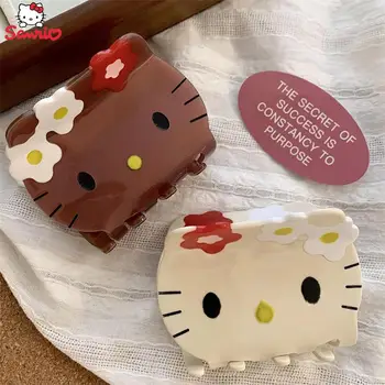 Sanrio Hello Kitty Gripper Kawaii Shark Clip Модная Заколка Для волос, Изысканные Универсальные Аксессуары Для украшения, Портативный Подарок Подруге