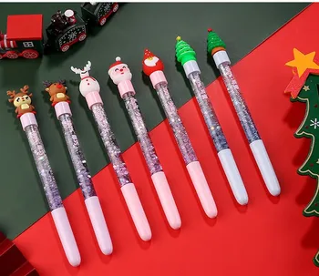 32шт Рождественская ручка с зыбучими песками милая маленькая гелевая ручка fresh Рождественский подарок для учащихся начальной школы