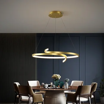 Скандинавский Светодиодный Подвесной светильник, Подвесная лампа для гостиной, столовой, ресторана, кабинета, внутреннего освещения, Люстра для украшения дома