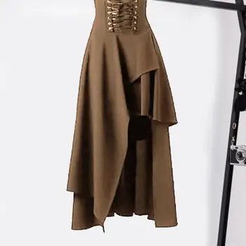 Средневековая юбка для косплея, винтажная юбка-макси, костюм на Хэллоуин, Ренессанс, Готика, Стимпанк, Викинг для женщин