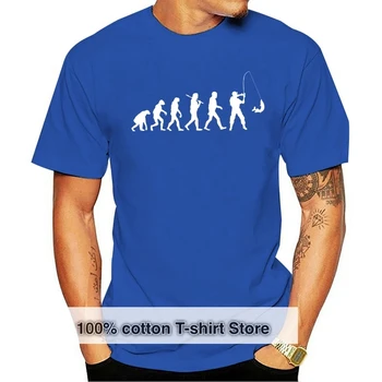 Забавная мужская футболка Evolution of Fishinger - подарок папе на день рождения, мужская футболка для взрослых, хлопковая футболка с коротким рукавом