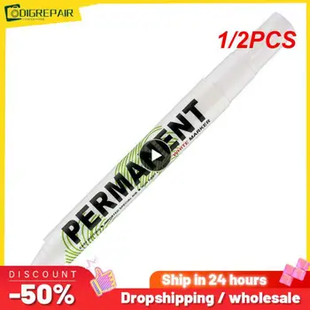 Набор из 1 /2ШТ Белого фломастера Ручки для граффити Водонепроницаемый Блокнот для Перманентной покраски шин Маслянистая Ручка для защиты окружающей среды