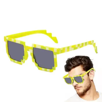 Пиксельные очки, 8-битные пиксельные солнцезащитные очки, очки для вечеринок, пикселизированные очки, сувениры для вечеринок, реквизит для фотографий, очки для девочек