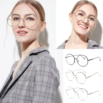 Новая мода Металлическая оправа для очков Vision Care, Оптические очки, Круглые очки, очки