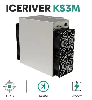 Q АУТЕНТИЧНЫЙ ICERIVER KS3M Kaspa KAS Asic Miner 6TH / s 3400 Вт (потребляемая мощность) Со шнуром QQ