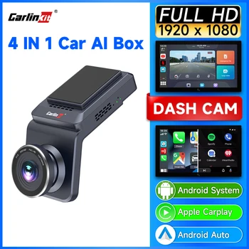 2023 CarlinKit Android Auto Smart AI Box Android 12 CarPlay Беспроводной Автомобильный Видеоадаптер Dash Cam QCM6125 665 8-Ядерный 4G LTE GPS