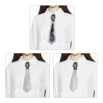 2023 Новый женский галстук Сверкающий Готический для галстука со стразами для