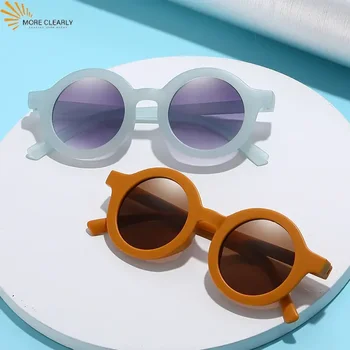 Детские солнцезащитные очки для родителей и детей, матовые очки, новые декоративные солнцезащитные очки для детей 1-8 лет, модные детские солнцезащитные очки