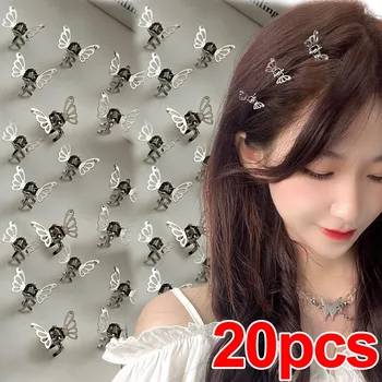 1/20 штук Y2K Мини металлическая заколка с бабочкой в Корейском стиле, милый коготь для волос, детские модные студенческие головные уборы, аксессуары