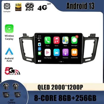 Android 13 Для Toyota RAV4 4 XA40 5 XA50 2012-2018 Автомобильный Радио Мультимедийный Видеоплеер Навигация 4G GPS Без 2din 2 din dvd