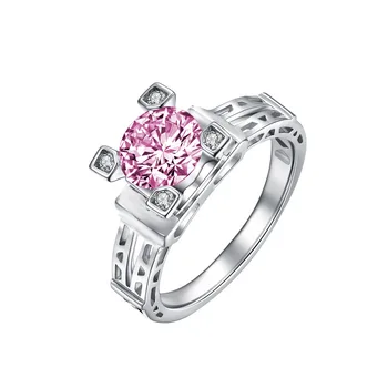 Самое продаваемое инкрустированное кольцо с розовым цирконом Европейское и американское моделирование Парижской Эйфелевой башни, обручальное кольцо с бриллиантом, женское