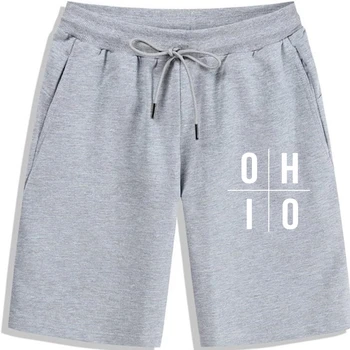 O H I O Ohio Подарочные хлопковые мужские шорты Buckeye State Shorts Camisas Hombre Fitness Funny
