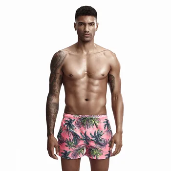 SEOBEAM Розовая мужская пляжная одежда Летние модные кокосовые пляжные шорты