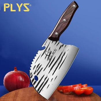 PLYS-1 шт. острый нож для разделки рыбы из нержавеющей стали с деревянной ручкой для дома и улицы