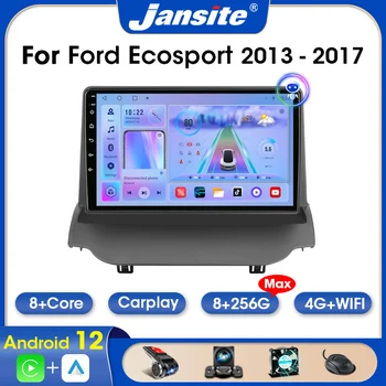 Автомагнитола Jansite 2 Din Android 12 для Ford Ecosport 2013-2017 Мультимедийный видеоплеер Auto DVD Carplay Стерео аудио Bluetooth