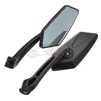 Черный универсальный размер 8 мм 10 мм ABS пластик Зеркала заднего вида Боковое зеркало для Honda CBR CRF спортбайк Suzuki Kawasaki заднего вида