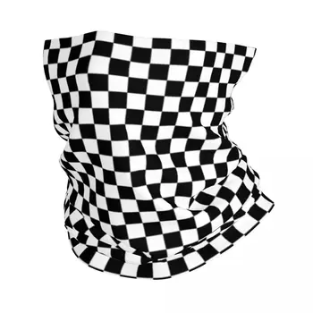 Бандана в шахматном порядке, гетры, маска с принтом, шарф, теплый велосипедный шарф, унисекс для верховой езды, взрослый, всесезонный