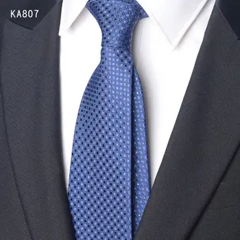 Высококачественный деловой костюм длиной 8 см в черную, синюю, белую и фиолетовую полоску, мужской подарок, профессиональный галстук