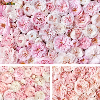 Фон для свадебной вечеринки с розовым цветком, Цветущая Королевская роза, цветочные фоны для Свадебного душа на День рождения, Баннер для фотостудии для девочек, Фотозона для фотозоны