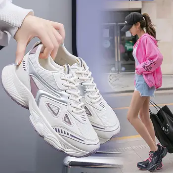 2023 Новая осенняя обувь, Белые туфли, кроссовки для школьниц, Повседневная женская спортивная обувь Ins, Нишевая модная обувь
