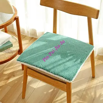 Подушка для офисного кресла из искусственной овечьей шерсти на осень-зиму, мягкая утолщенная нескользящая подушка для сиденья, прочные теплые подушки для обеденного стула