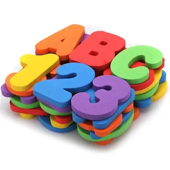 3D Большая утолщенная пена EVA Английские буквы Цифры Алфавит от А до Я Цифры 0-9 Игрушки для детей, Обучающие Наклейки на стены