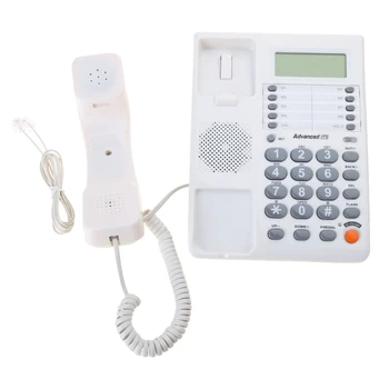 Стационарный телефон с Большими кнопками CallerID Проверка записи вызова Повторный набор последнего номера Идеально подходит для офиса или домашнего Отеля