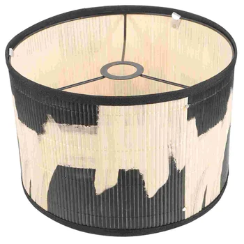 Натуральный абажур Бамбуковые абажуры для крышки стола Современная замена Подвесным тканым в китайском стиле