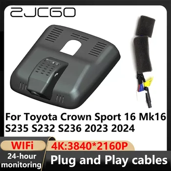 ZJCGO 4K Wifi 3840*2160 Видеорегистратор Dash Cam Камера Видеорегистратор для Toyota Crown Sport 16 Mk16 S235 S232 S236 2023 2024