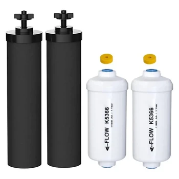 Запасные Части Для 2-х BB9-2 и 2-х Фторидных Фильтров для воды PF-2, Совместимых С Системой Гравитационной фильтрации воды Black Berkey