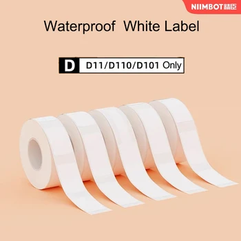 Этикетка Niimbot White Waterproo Белая Наклейка для Термоодежды D110 D101 D11 Kichen Дата хранения Ценового Файла Товарная Бирка