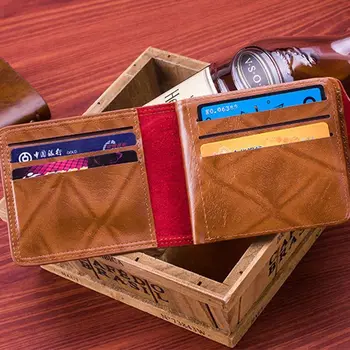 Мужские кошельки с рисунком в 100 долларов США Кошелек Мужской кожаный бумажник Держатель для фотокарточек Модный кошелек большой емкости