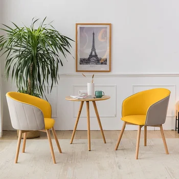 Мягкие Обеденные стулья в скандинавском стиле со спинкой Офисный Деревянный Дизайнерский Стул Для отдыха Маникюрный стол Taburete Alto Home Bar
