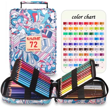 72 Цвета Цветные карандаши, карандаши для рисования масляным карандашом, раскрашивающие карандаши, принадлежности для школьных художников с сумкой для переноски