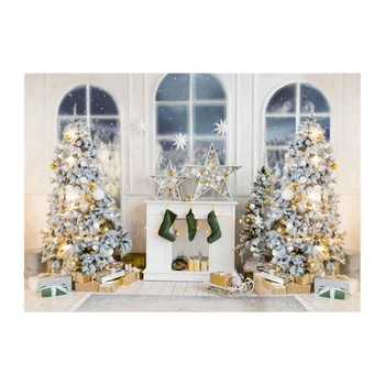 210x150 см Рождественская фоновая ткань Снежинка Декор для вечеринки Праздничная Детская фотография Фоновая ткань прочная