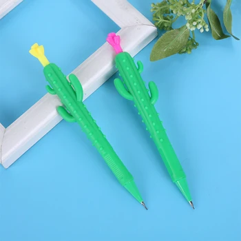 3 шт./лот 0,5 мм Милый зеленый кактус Механические карандаши Детские Канцелярские принадлежности для студентов