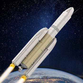 MOC Midi ESA Ariane V Ракета Космический Спутник Сатурн V Масштаб 1:110 Кирпичи Исследовательский Автомобиль Строительный Блок Детские Игрушки Подарок