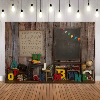 Винтажный Классный Фон для Фотосъемки Blackboard Back to Shcool Фон для Фотостудии Слова Письмо Новорожденные Дети Ребенок