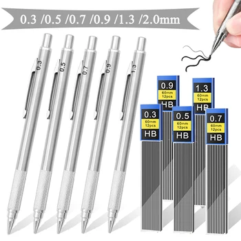 Механический карандаш 0.3/0.5/0.7/0.9/1.3/2.0/3.0 мм Низкий центр тяжести Для рисования по металлу Специальным карандашом Канцелярские школьные принадлежности для творчества