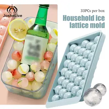 33 Круглая Решетчатая форма для льда Лоток для кубиков льда Кухонная Пластиковая Силиконовая форма для льда Производители пищевых кубиков льда Форма для мороженого своими руками